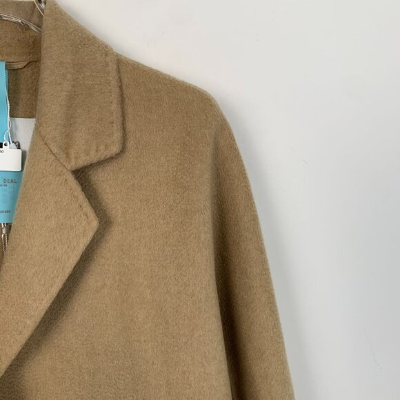 Max Mara Womens Camel Wool Blend Long Coat Made In Italy - Picture 3 of 7